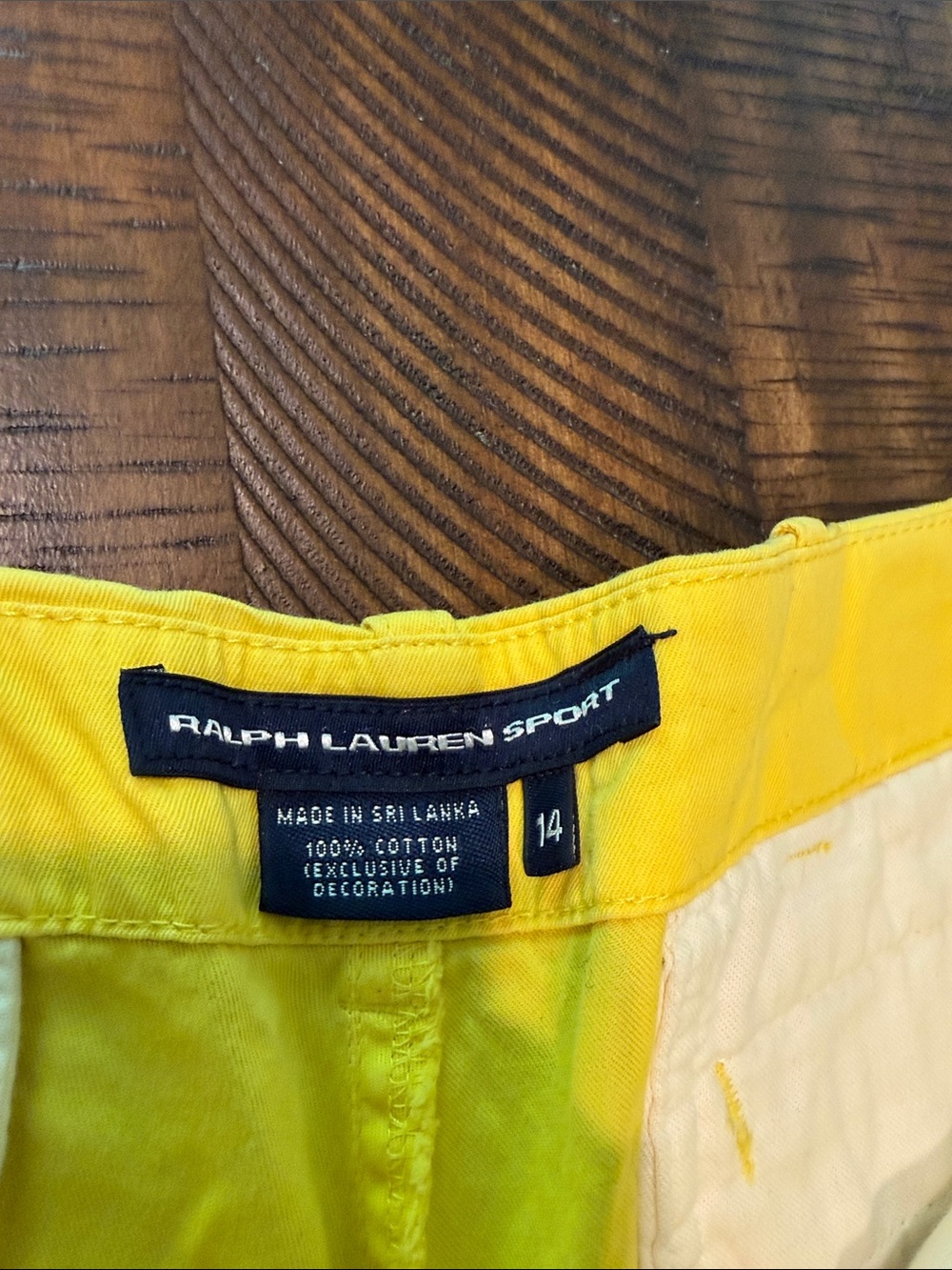 Ralph Lauren Yellow Cotton Women's Embroidered Polo Shorts - Picture 2 of 3